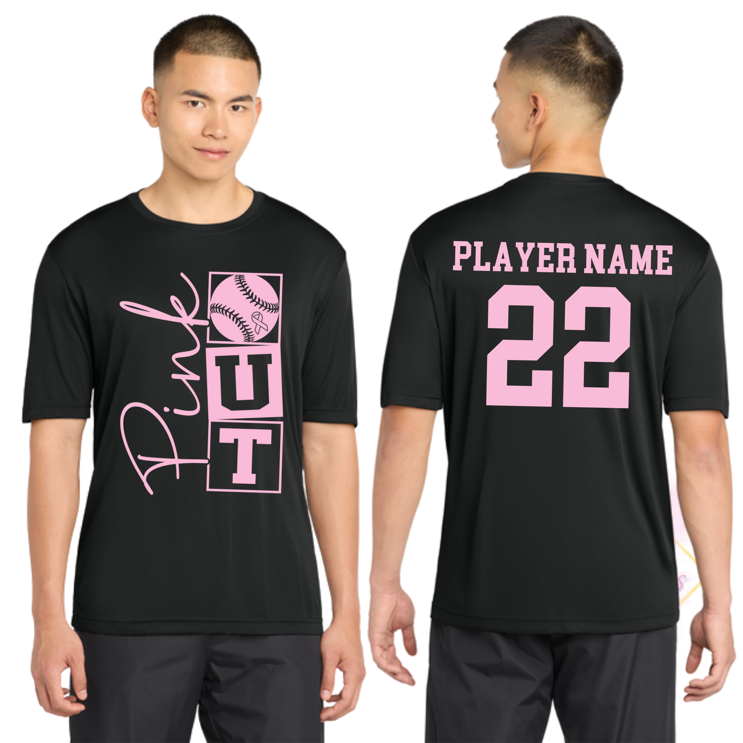 Baseball Pink Out Cancer-Cancer Awareness ST350 Sport-Tek® PosiCharge® Competitor™ Tee