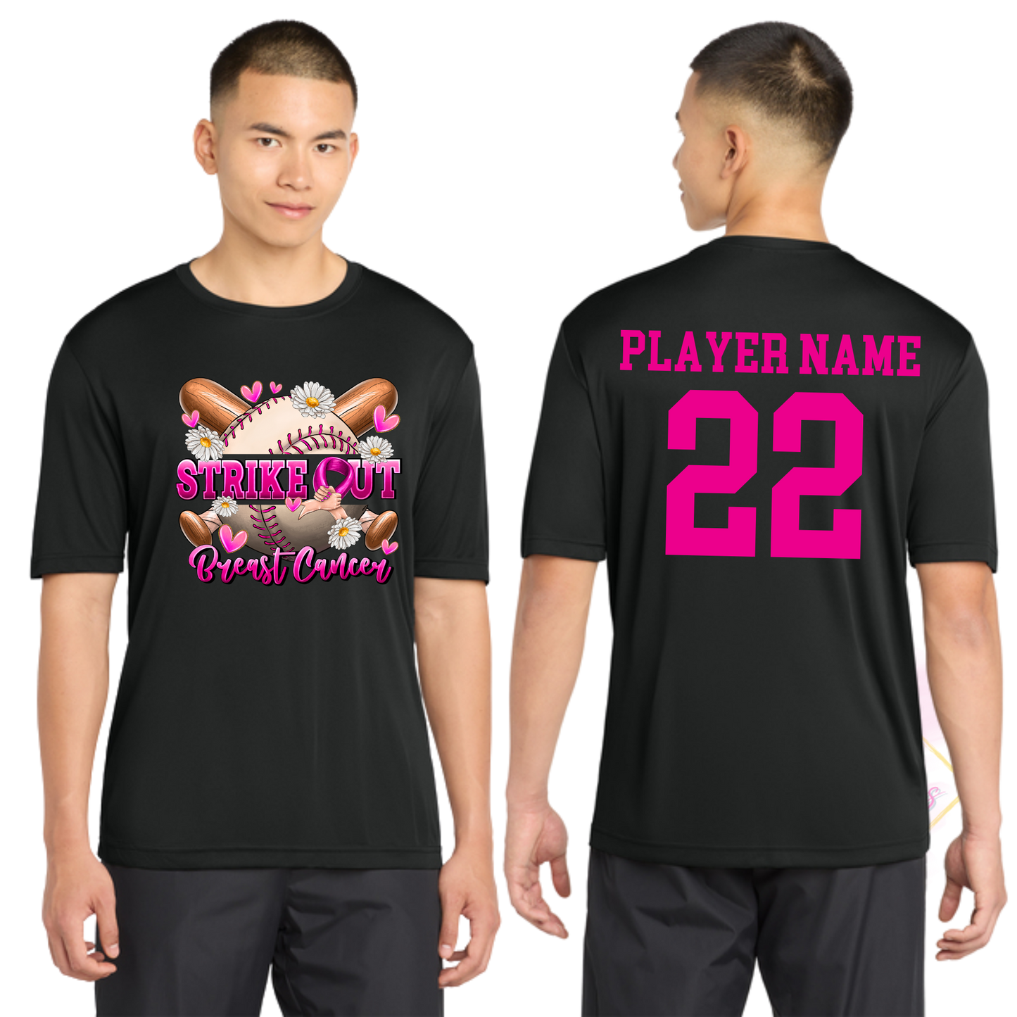 Strike Out Breast Cancer-Cancer Awareness ST350 Sport-Tek® PosiCharge® Competitor™ Tee