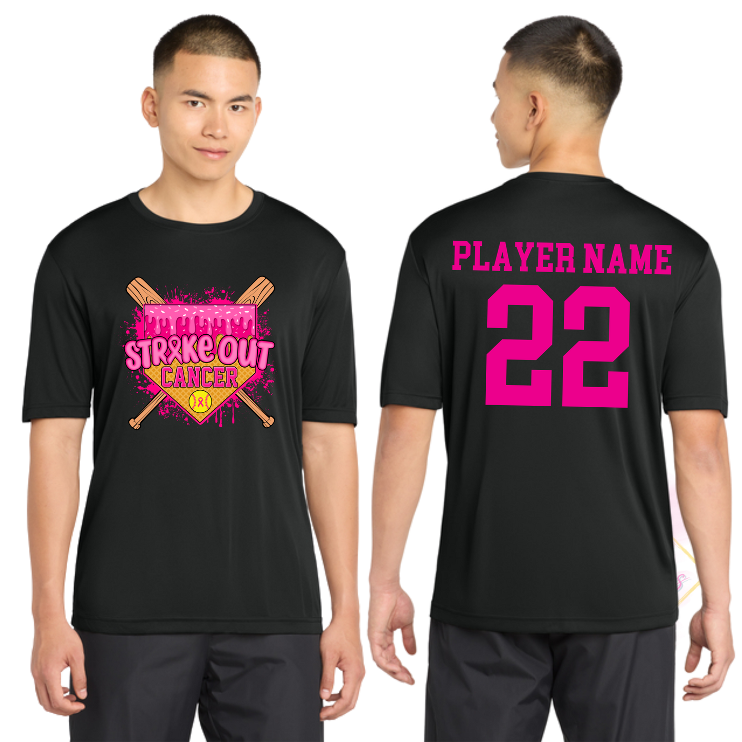 Softball Strike Out Cancer-Cancer Awareness ST350 Sport-Tek® PosiCharge® Competitor™ Tee
