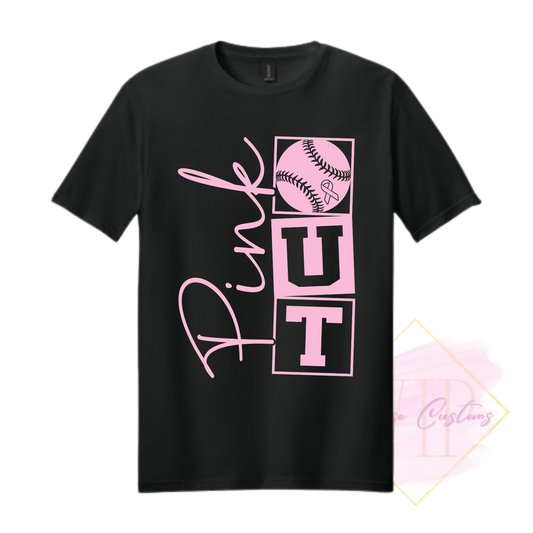 Baseball Pink Out-Cancer Awareness 64000 Gildan Softstyle® T-Shirt