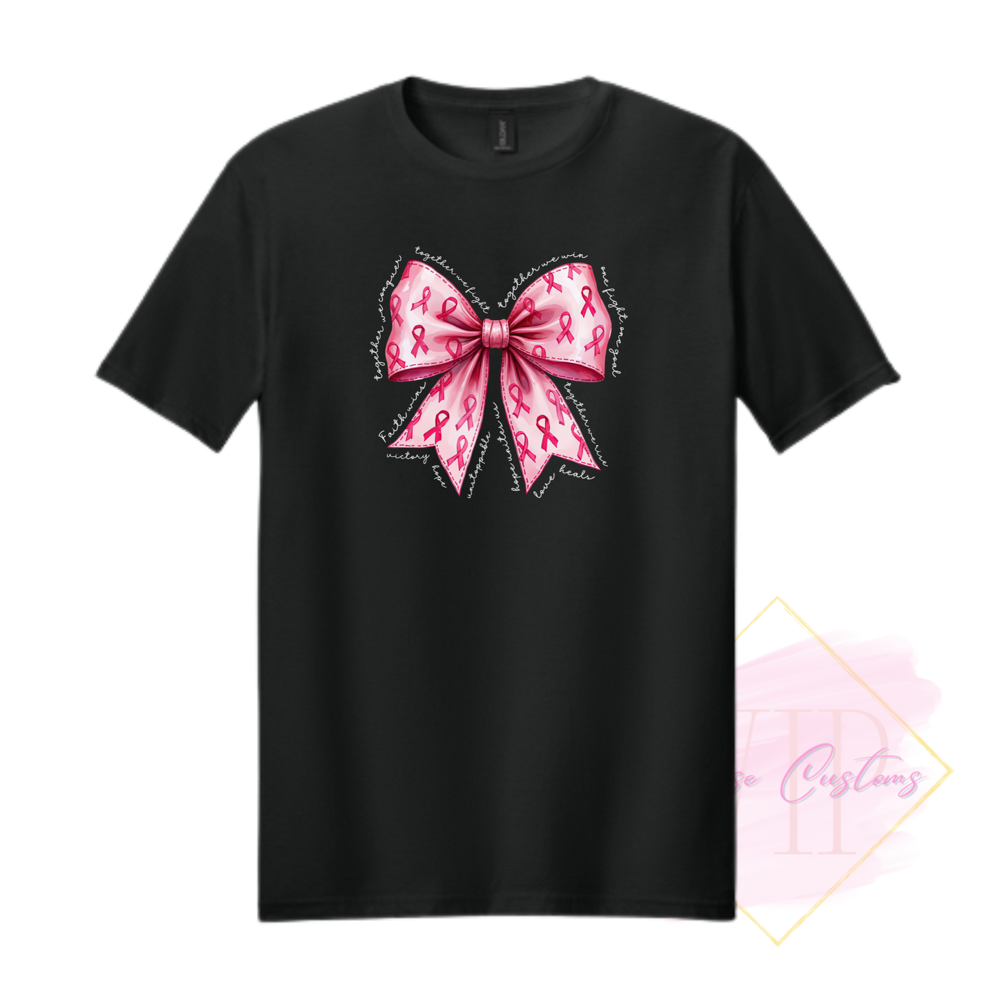 Together Ribbon Bow-Cancer Awareness 64000 Gildan Softstyle® T-Shirt