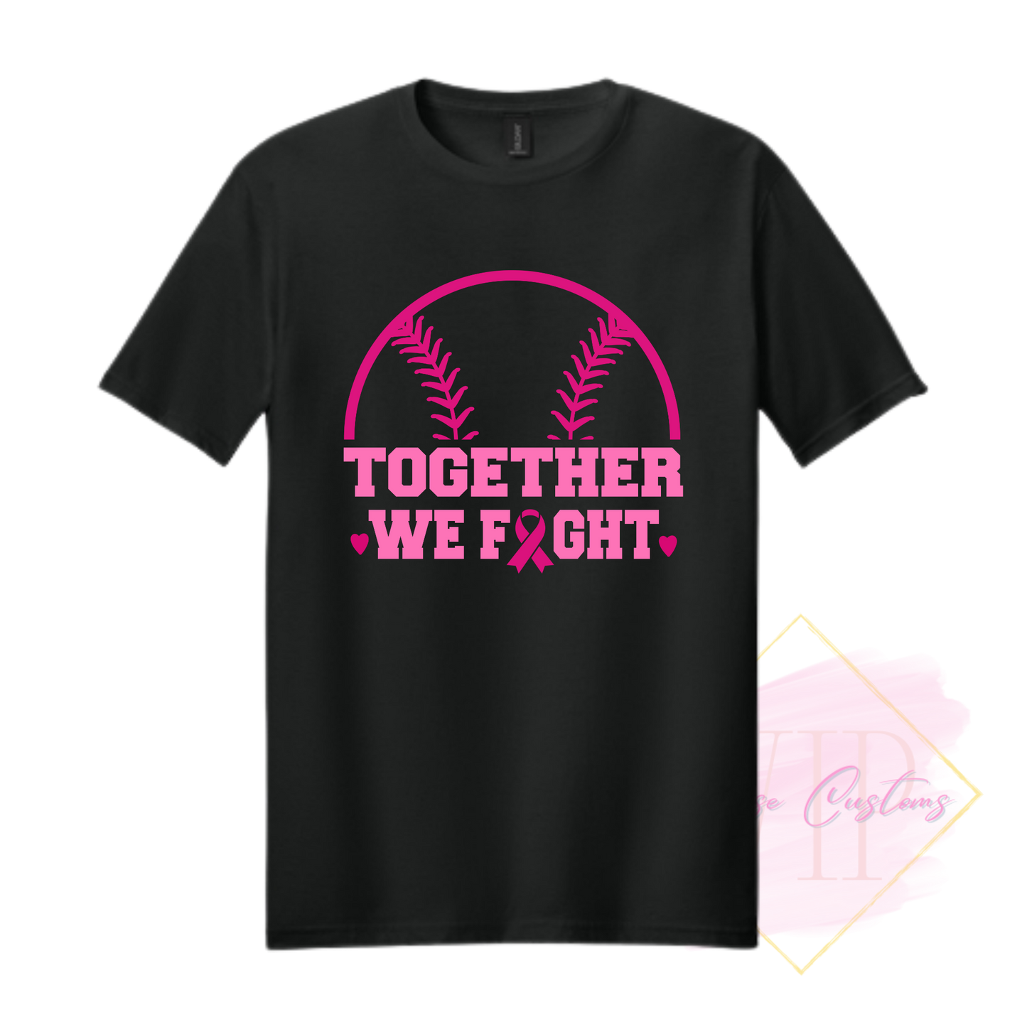 Baseball Together We Fight-Cancer Awareness 64000 Gildan Softstyle® T-Shirt