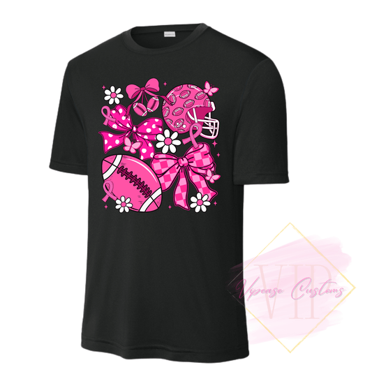 Football Breast Cancer Collage-Cancer Awareness ST350 Sport-Tek® PosiCharge® Competitor™ Tee