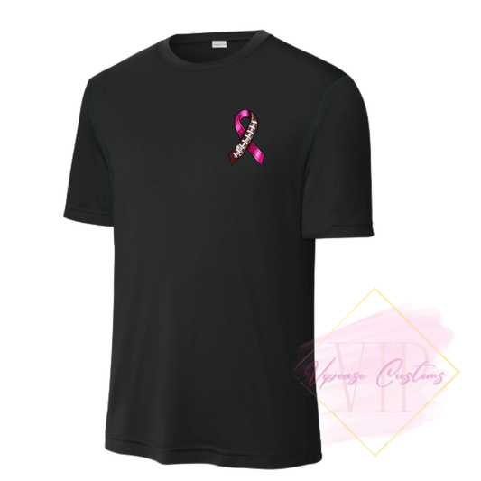 Football Ribbon-Cancer Awareness ST350 Sport-Tek® PosiCharge® Competitor™ Tee