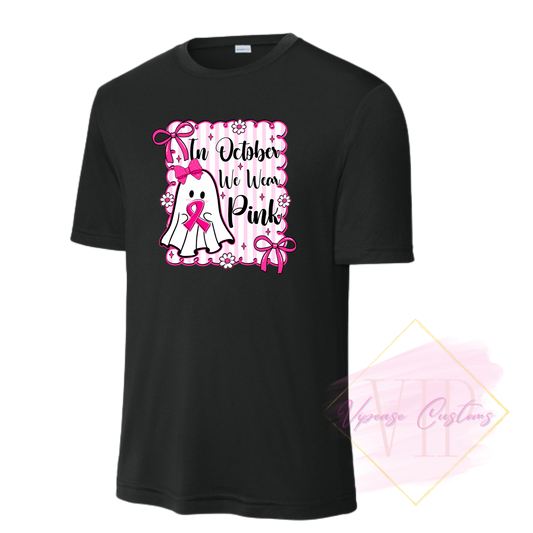 In October We Wear Pink Ghost-Cancer Awareness ST350 Sport-Tek® PosiCharge® Competitor™ Tee
