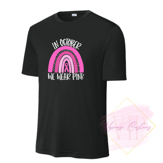 In October We Wear Pink Ribbon Rainbow-Cancer Awareness ST350 Sport-Tek® PosiCharge® Competitor™ Tee