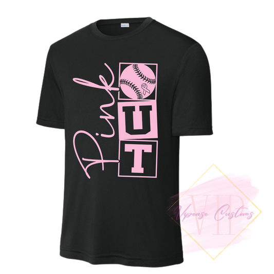 Baseball Pink Out Cancer-Cancer Awareness ST350 Sport-Tek® PosiCharge® Competitor™ Tee