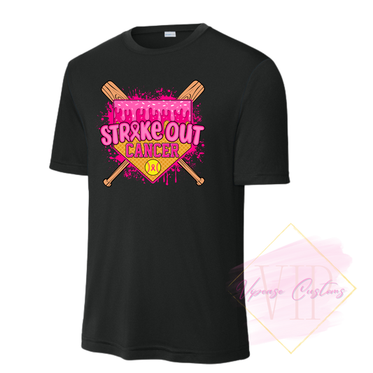Softball Strike Out Cancer-Cancer Awareness ST350 Sport-Tek® PosiCharge® Competitor™ Tee