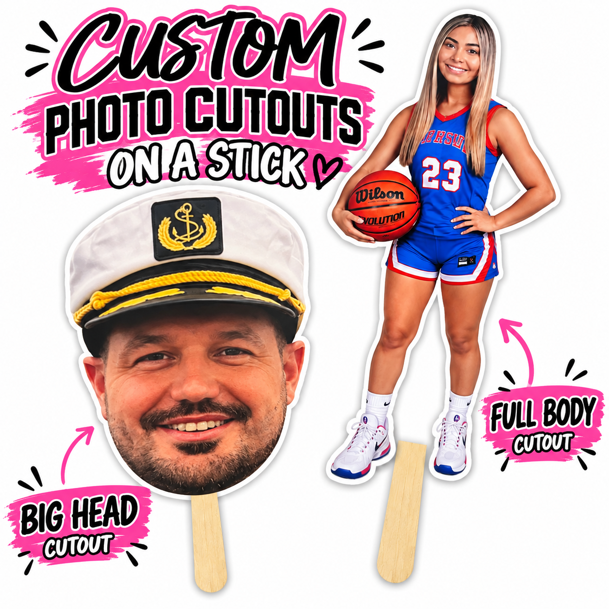 Custom Big Head On A Stick