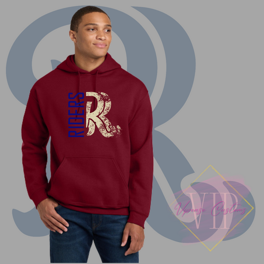 Distressed RR Logo-Gildan® - Heavy Blend™ Hooded Sweatshirt 18500