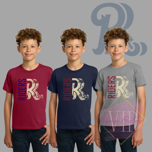 Distressed RR Gildan® - Youth Heavy Cotton™ 100% Cotton T-Shirt 5000B