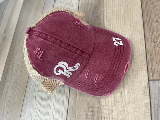 RR - Criss Cross Back Distressed Hat