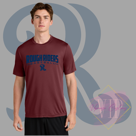 Navy Rough Riders logo- Sport-Tek® PosiCharge® Competitor™ Tee - ST350