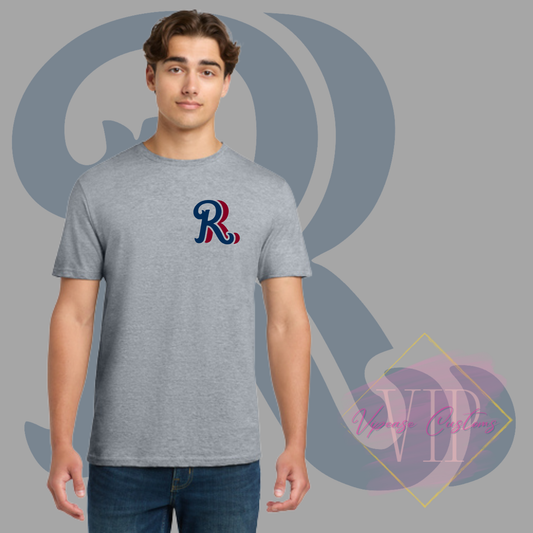 Navy+Red Pocket RR Logo Gildan Softstyle® T-Shirt 64000