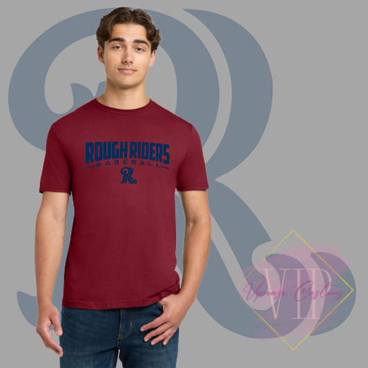 Navy Rough Riders Logo Gildan Softstyle® T-Shirt 64000