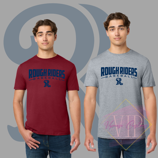 Navy Rough Riders Logo Gildan Softstyle® T-Shirt 64000