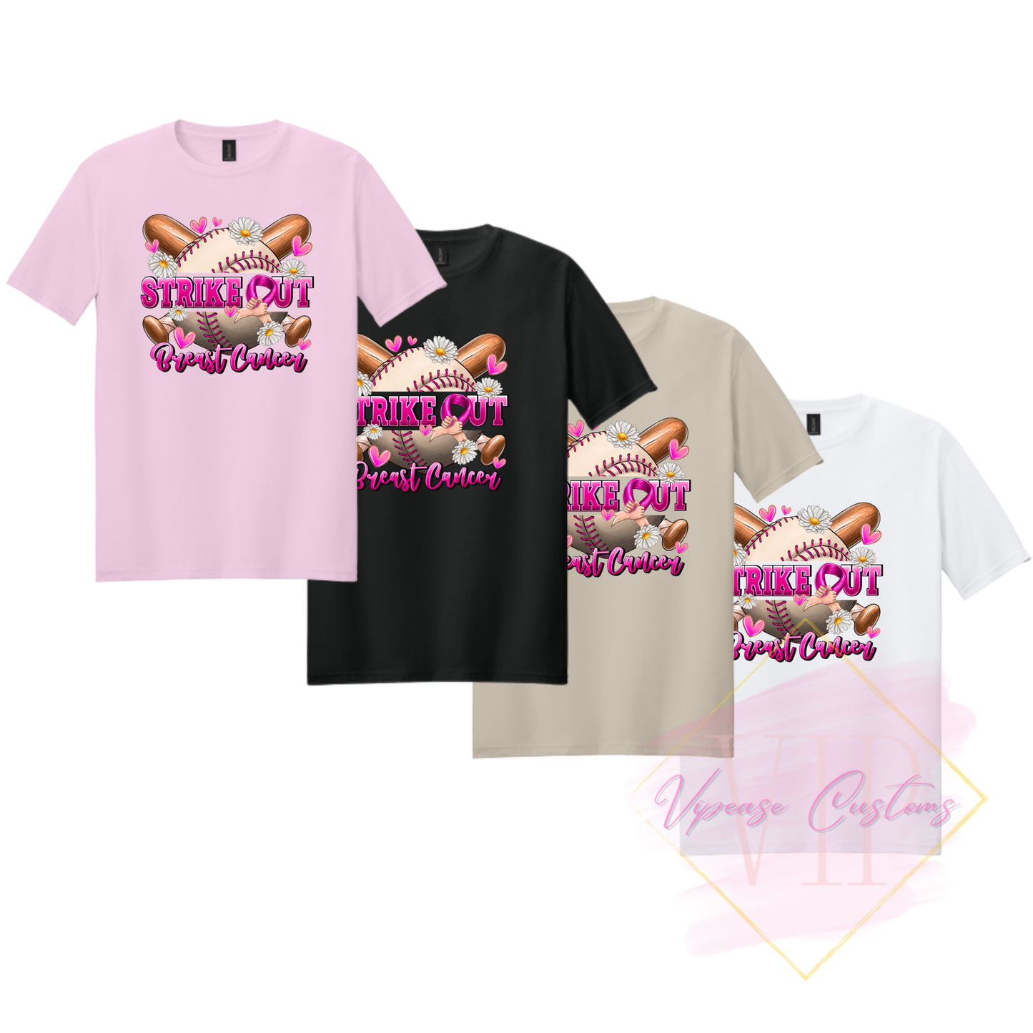 Strike Out Beast Cancer-Cancer Awareness 64000 Gildan Softstyle® T-Shirt
