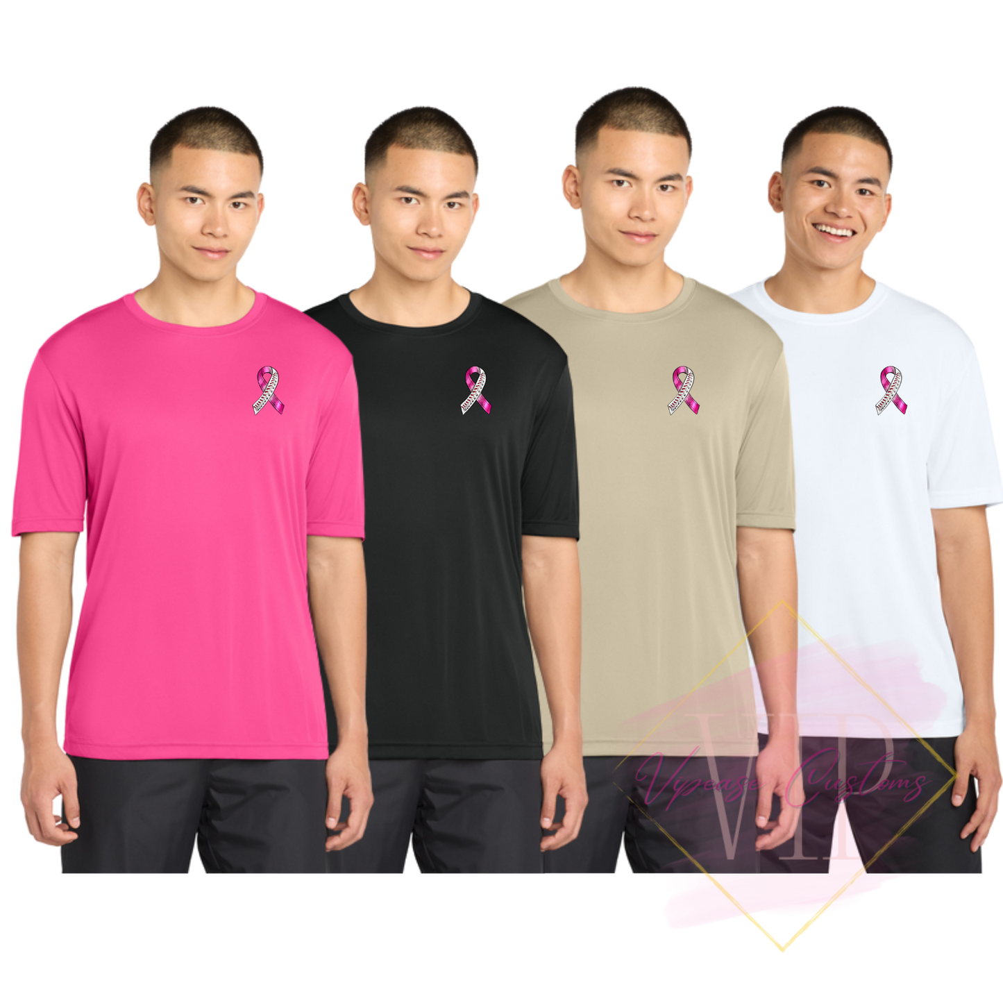 Baseball Ribbon-Cancer Awareness ST350 Sport-Tek® PosiCharge® Competitor™ Tee