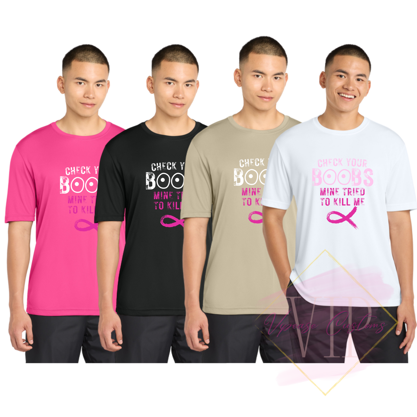 Check Your Boobs-Cancer Awareness ST350 Sport-Tek® PosiCharge® Competitor™ Tee