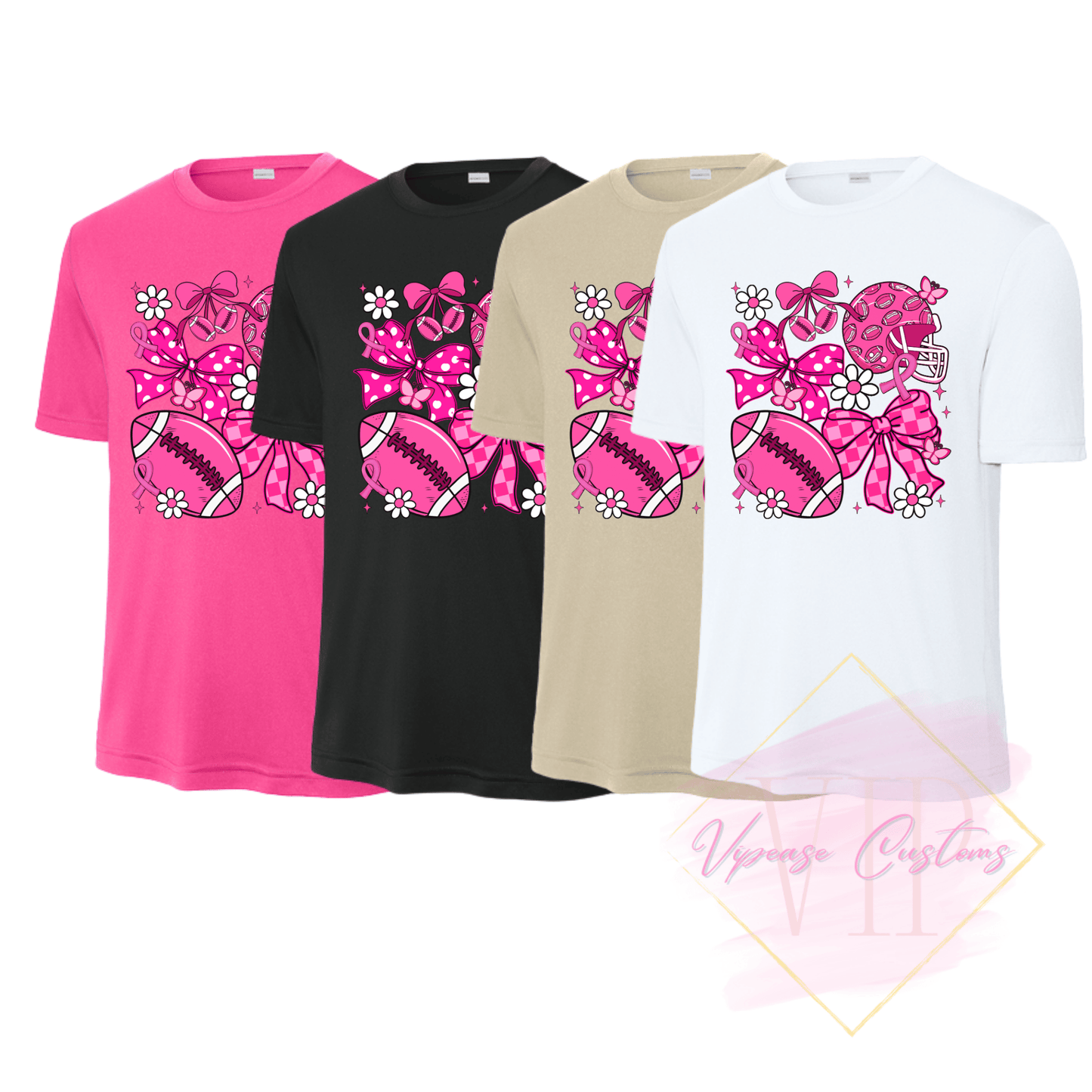 Football Breast Cancer Collage-Cancer Awareness ST350 Sport-Tek® PosiCharge® Competitor™ Tee
