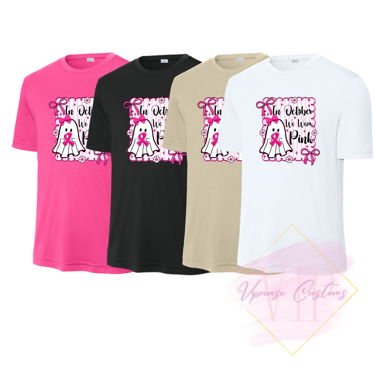 In October We Wear Pink Ghost-Cancer Awareness ST350 Sport-Tek® PosiCharge® Competitor™ Tee