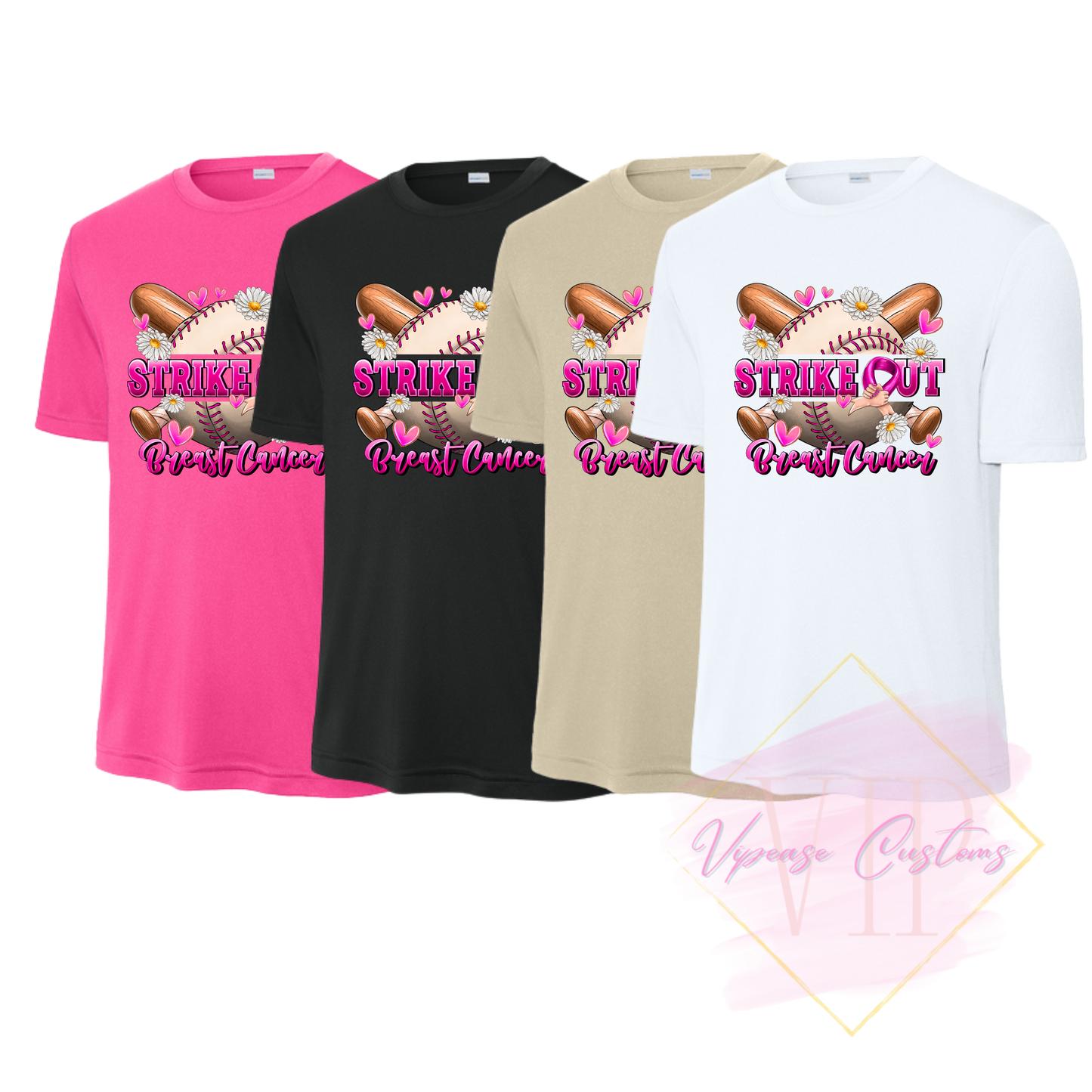 Strike Out Breast Cancer-Cancer Awareness ST350 Sport-Tek® PosiCharge® Competitor™ Tee