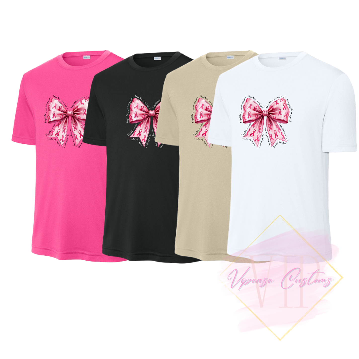 Together Ribbon Bow-Cancer Awareness ST350 Sport-Tek® PosiCharge® Competitor™ Tee