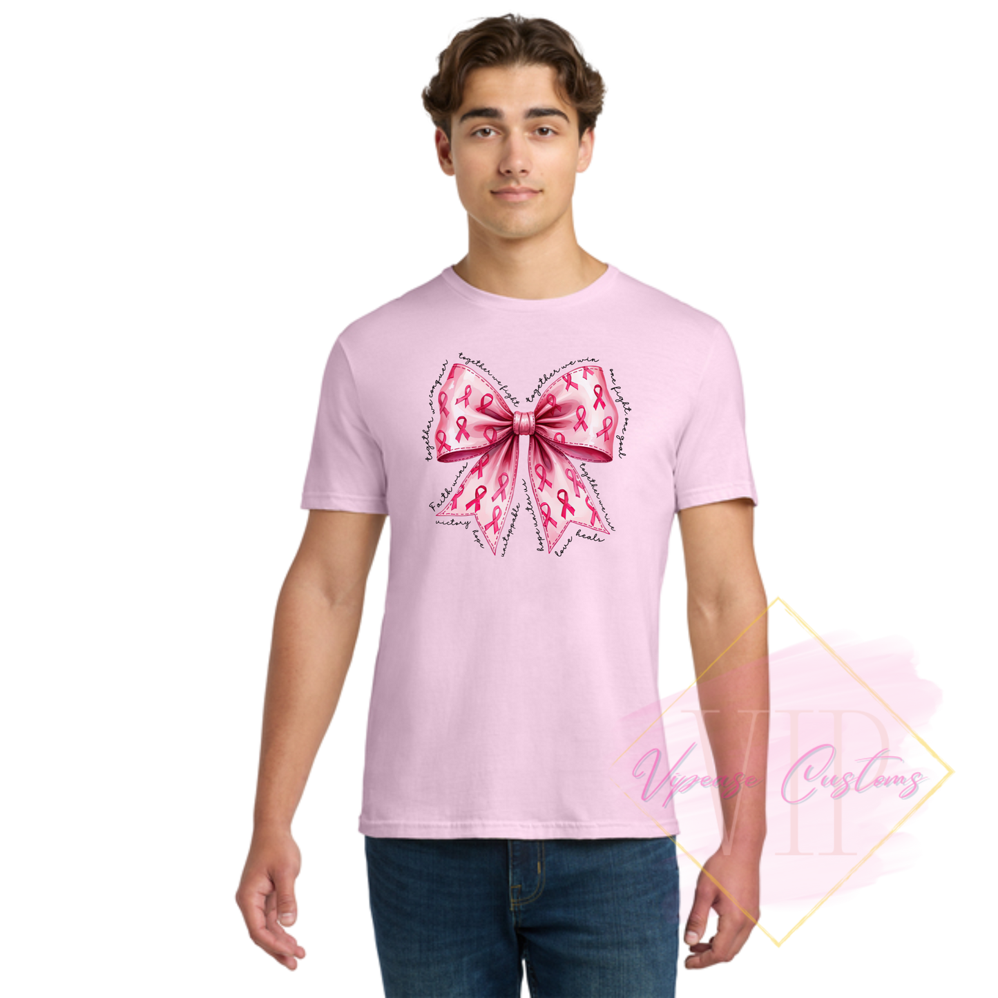 Together Ribbon Bow-Cancer Awareness 64000 Gildan Softstyle® T-Shirt
