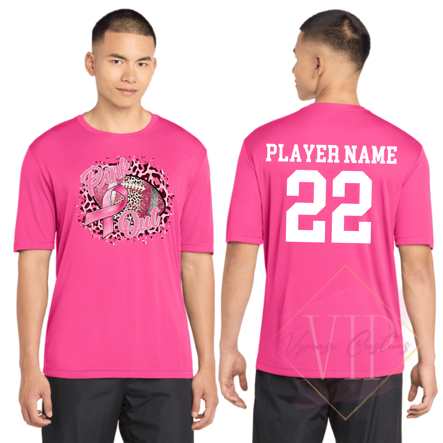 Football Pink Out-Cancer Awareness ST350 Sport-Tek® PosiCharge® Competitor™ Tee