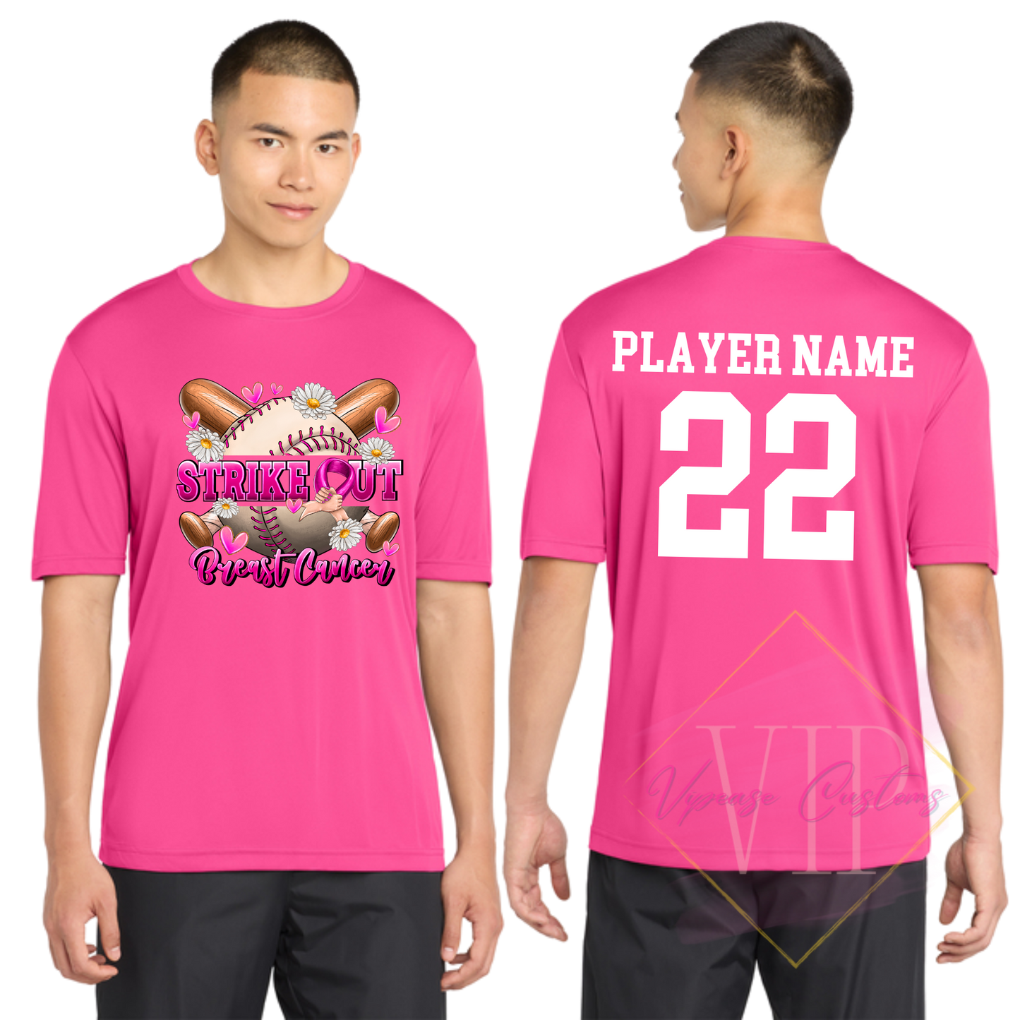 Strike Out Breast Cancer-Cancer Awareness ST350 Sport-Tek® PosiCharge® Competitor™ Tee
