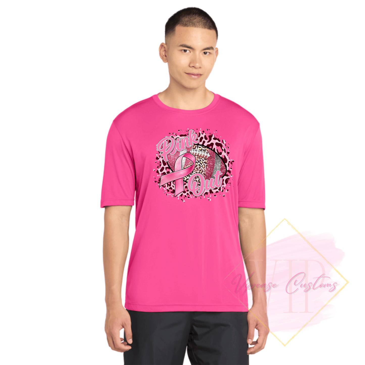 Football Pink Out-Cancer Awareness ST350 Sport-Tek® PosiCharge® Competitor™ Tee