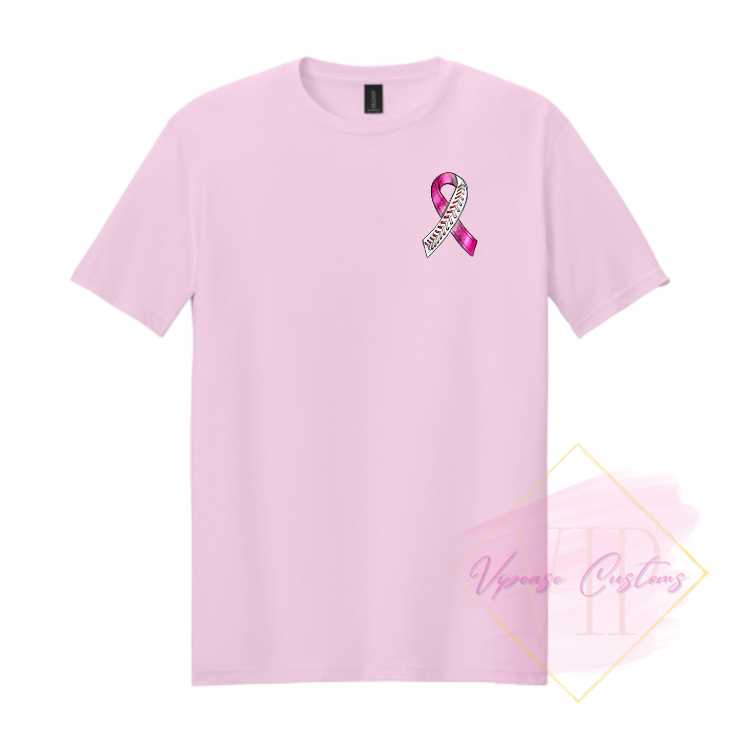 Baseball Ribbon-Cancer Awareness 64000 Gildan Softstyle® T-Shirt