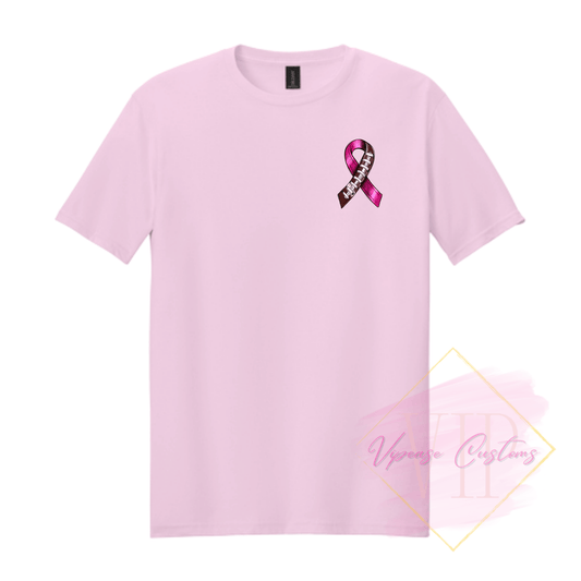 Football Ribbon-Cancer Awareness 64000 Gildan Softstyle® T-Shirt
