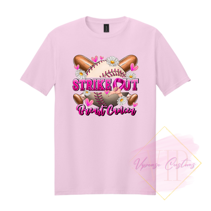 Strike Out Beast Cancer-Cancer Awareness 64000 Gildan Softstyle® T-Shirt