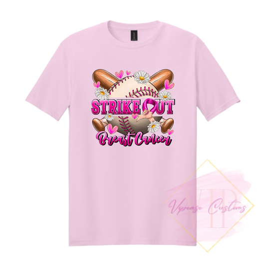 Strike Out Beast Cancer-Cancer Awareness 64000 Gildan Softstyle® T-Shirt