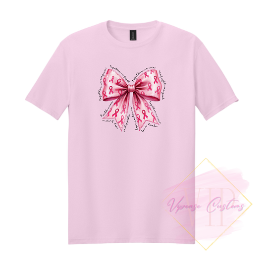 Together Ribbon Bow-Cancer Awareness 64000 Gildan Softstyle® T-Shirt