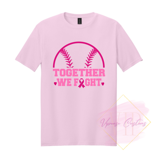 Baseball Together We Fight-Cancer Awareness 64000 Gildan Softstyle® T-Shirt
