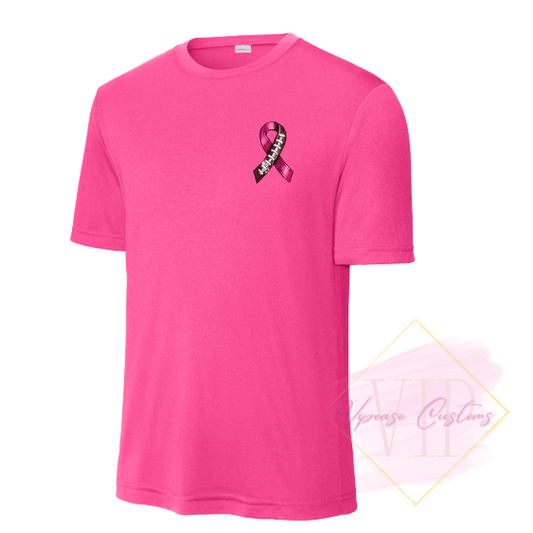 Football Ribbon-Cancer Awareness ST350 Sport-Tek® PosiCharge® Competitor™ Tee