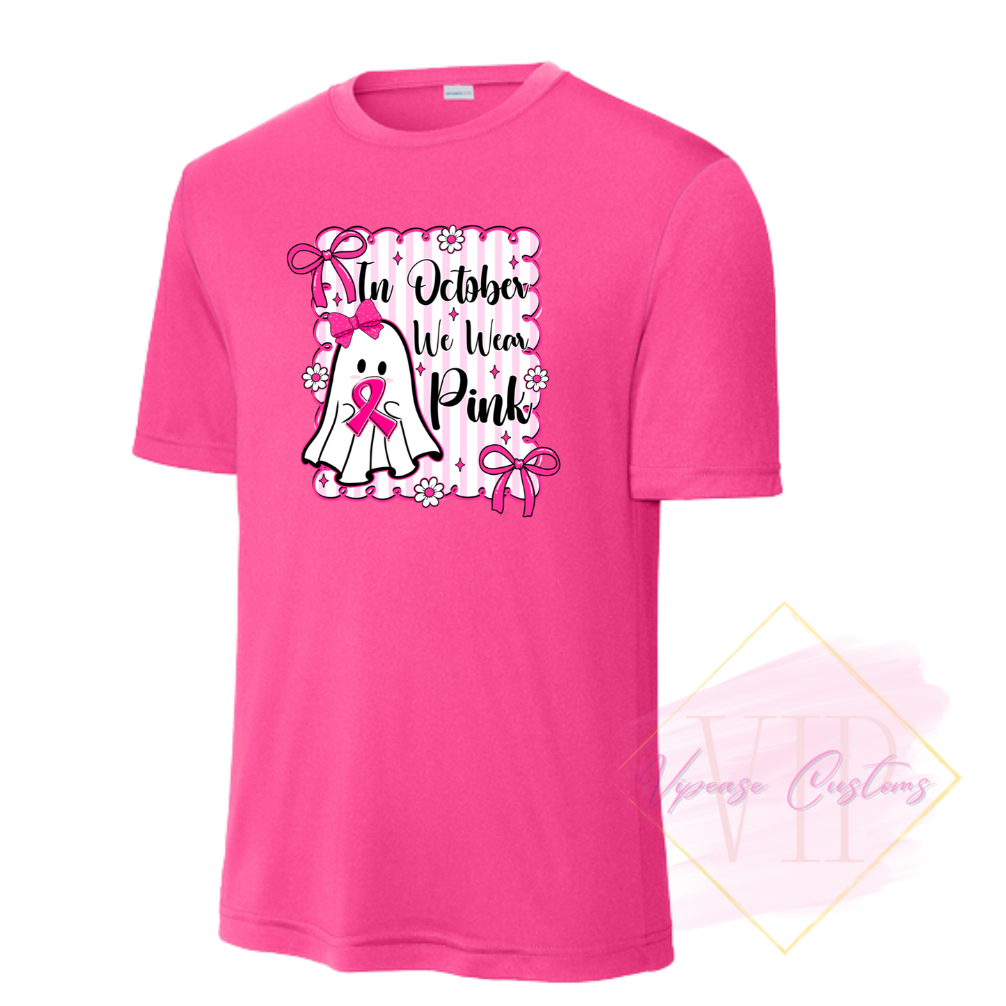 In October We Wear Pink Ghost-Cancer Awareness ST350 Sport-Tek® PosiCharge® Competitor™ Tee