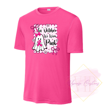 In October We Wear Pink Ghost-Cancer Awareness ST350 Sport-Tek® PosiCharge® Competitor™ Tee