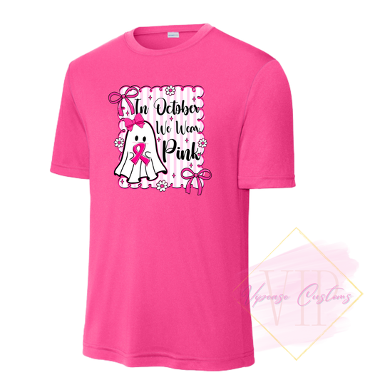 In October We Wear Pink Ghost-Cancer Awareness ST350 Sport-Tek® PosiCharge® Competitor™ Tee