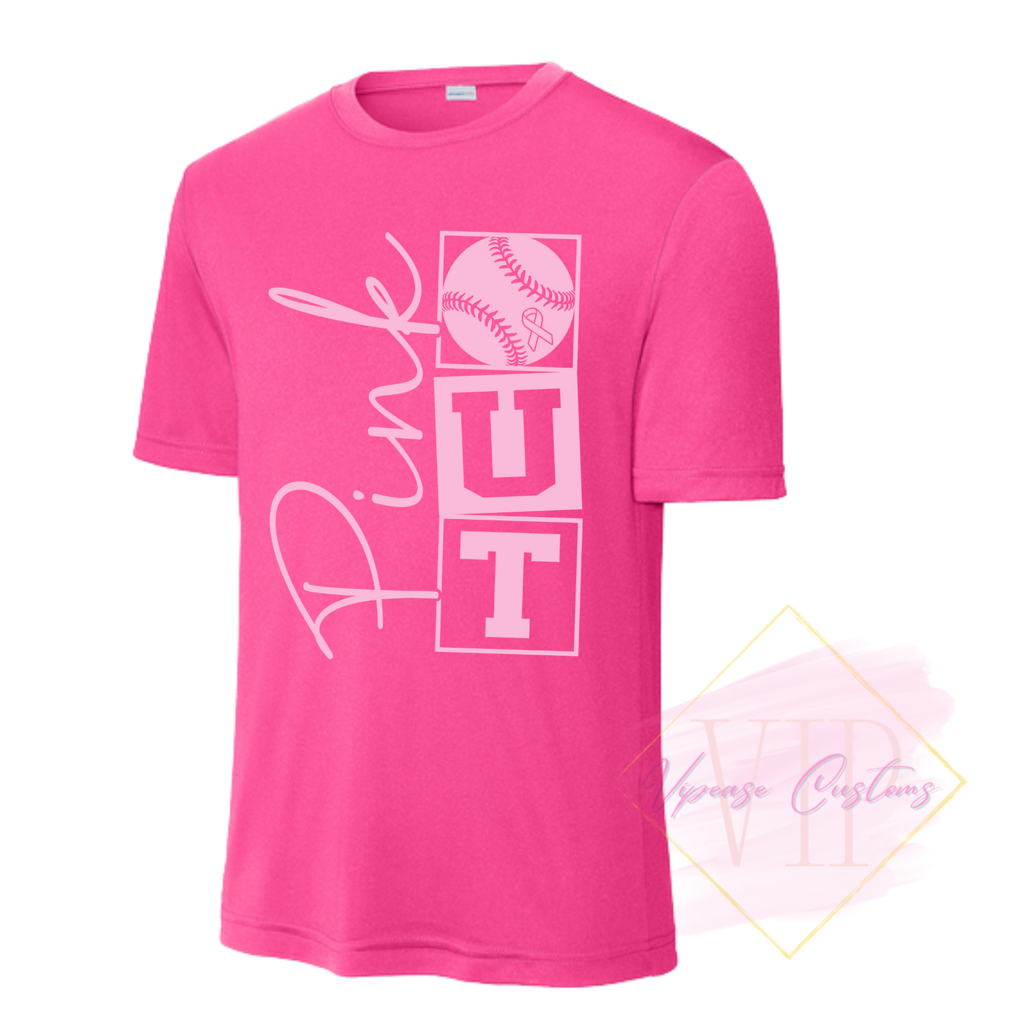 Baseball Pink Out Cancer-Cancer Awareness ST350 Sport-Tek® PosiCharge® Competitor™ Tee