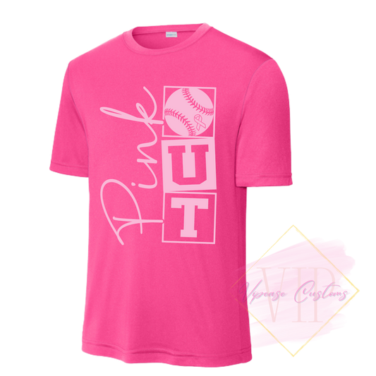 Baseball Pink Out Cancer-Cancer Awareness ST350 Sport-Tek® PosiCharge® Competitor™ Tee