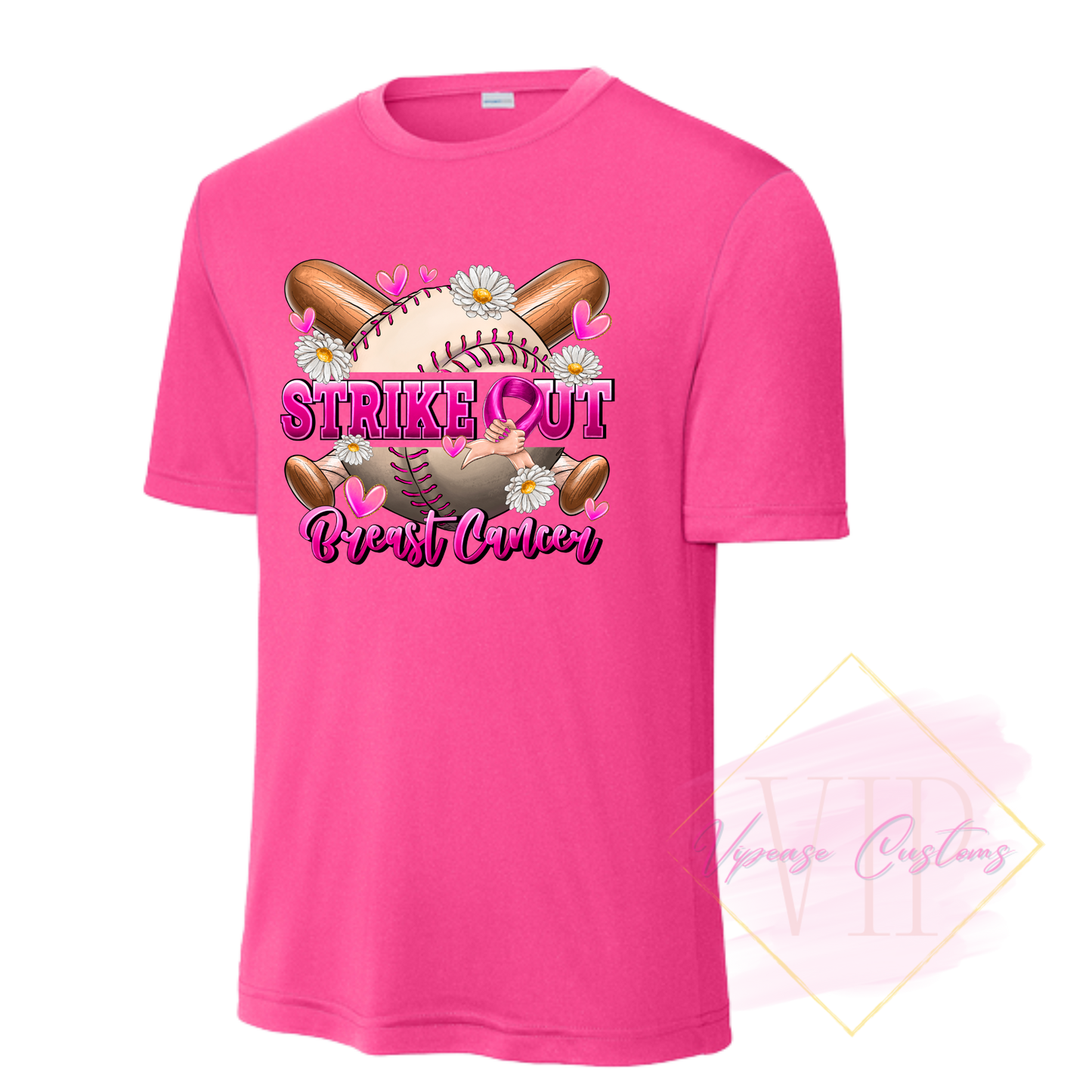 Strike Out Breast Cancer-Cancer Awareness ST350 Sport-Tek® PosiCharge® Competitor™ Tee