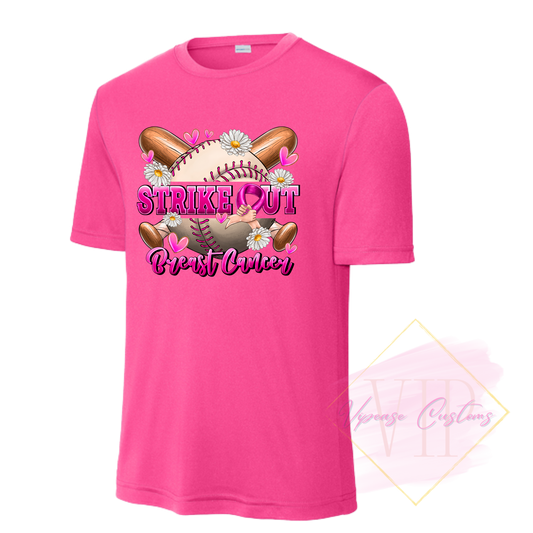 Strike Out Breast Cancer-Cancer Awareness ST350 Sport-Tek® PosiCharge® Competitor™ Tee
