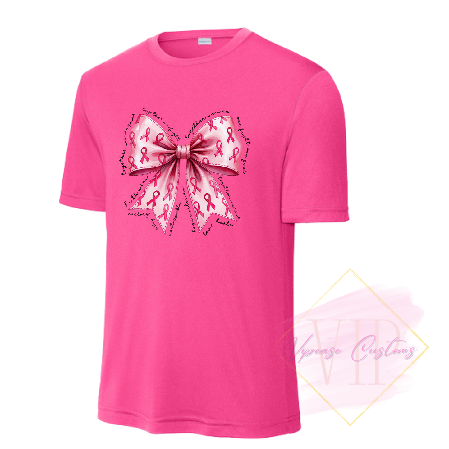 Together Ribbon Bow-Cancer Awareness ST350 Sport-Tek® PosiCharge® Competitor™ Tee