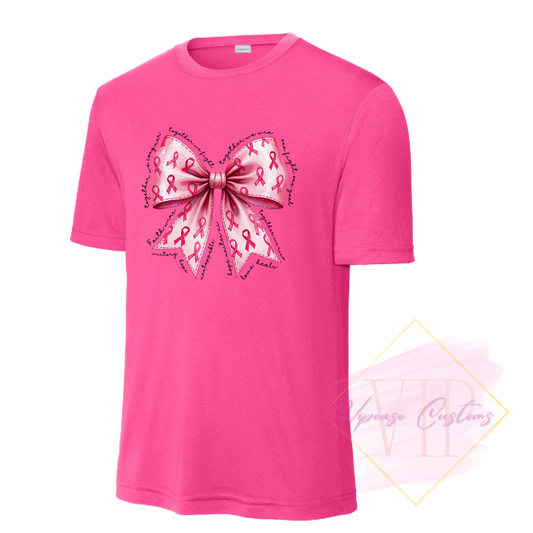 Together Ribbon Bow-Cancer Awareness ST350 Sport-Tek® PosiCharge® Competitor™ Tee