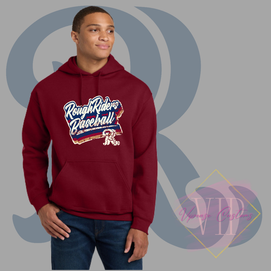 Textured RR Logo-Gildan® - Heavy Blend™ Hooded Sweatshirt 18500