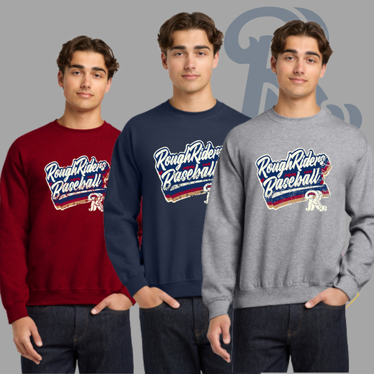 Textured RR Logo-Gildan® - Heavy Blend™ Crewneck Sweatshirt 18000