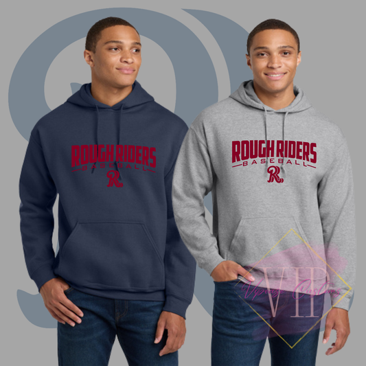 Red Rough Riders Logo-Gildan® - Heavy Blend™ Hooded Sweatshirt 18500